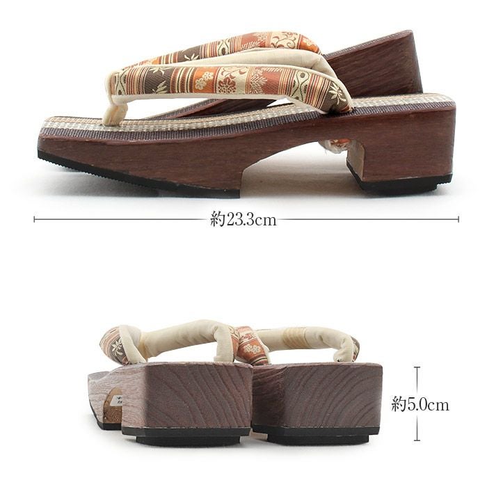 下駄レディース浴衣用ゆかた用シコロ張り焼桐ワイングリーンモーヴブラウンMサイズ全3色桐下駄縞更紗彩小径IROKOMICHI鼻緒太め四角スクエア高級桐下駄しころ調日本製女性女性用げた軽い絹鼻緒川島織龍村裂赤紫緑赤茶おしゃれモダン残暑fs