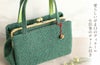 バッグお洒落バッグがま口バッグ着物和装洋装レディース単品カジュアル用秋冬彩小径赤黒灰紺緑ピンク青ベージュ茶焦茶10色展開軽い日本製起毛普段カジュアルバッグ秋冬用レトロ可愛いfs