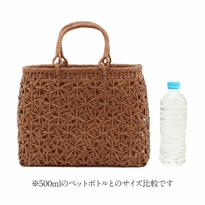 山葡萄 かごバッグ 山葡萄かごバッグ 内布あり 菊花編み 大人 ブラウン