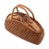 山葡萄かごバッグ山葡萄かごバッグ巾着月型六角花編み大人ブラウンカゴバッグやまぶどう山ぶどう持ち手ハンドバッグきもの着物浴衣和装上品かご巾着籠バッグかばんレディースナチュラル素材かごバッグ夏バッグトートバッグおしゃれfs