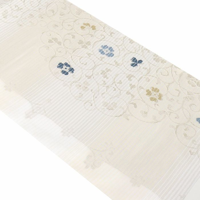 小紋紬色無地御召などのお着物にすぐ使えるお仕立て上がり九寸名古屋帯。春秋冬袷単衣の時期のお着物のお締めいただけます。