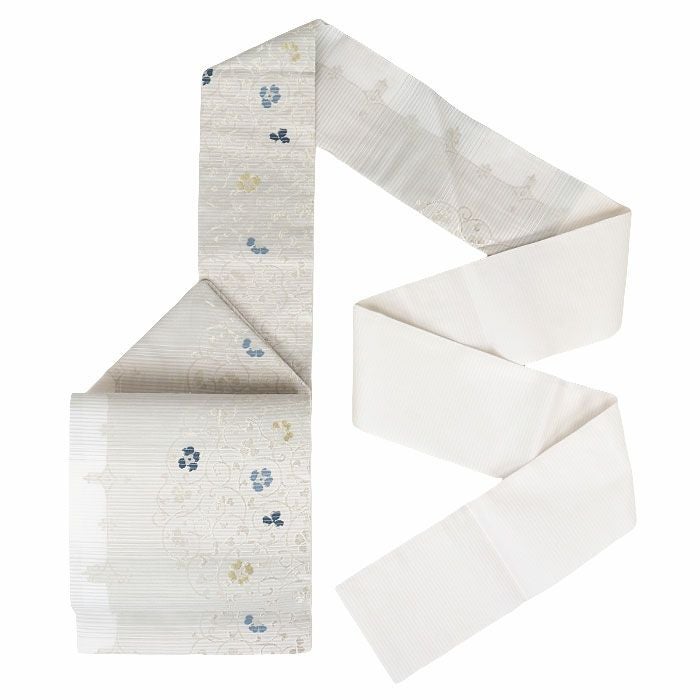 小紋紬色無地御召などのお着物にすぐ使えるお仕立て上がり九寸名古屋帯。春秋冬袷単衣の時期のお着物のお締めいただけます。