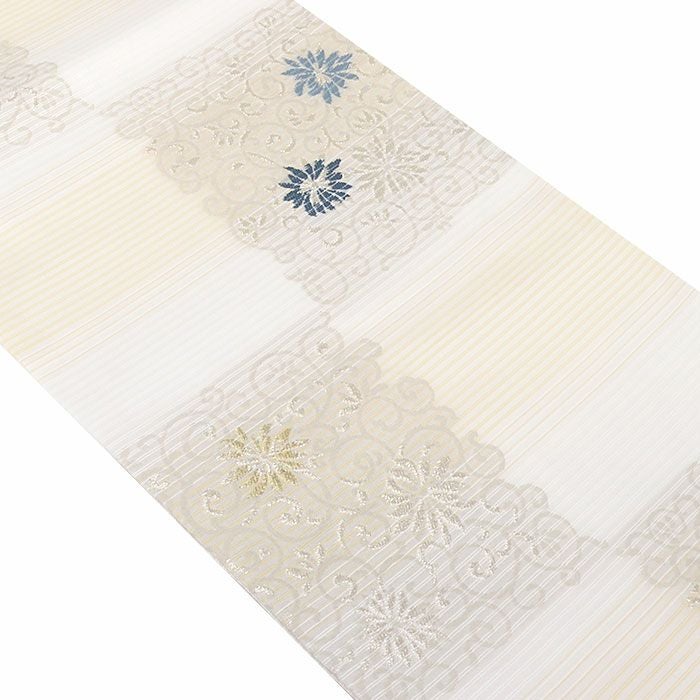 小紋紬色無地御召などのお着物にすぐ使えるお仕立て上がり九寸名古屋帯。春秋冬袷単衣の時期のお着物のお締めいただけます。