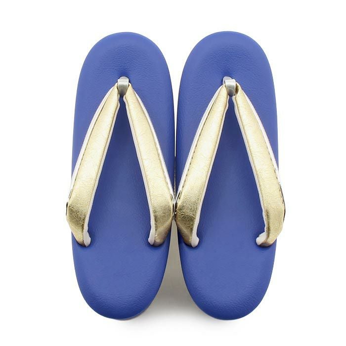 振袖草履成人式草履振袖ぞうり成人用レディース世美庵Mサイズブルーゴールド青金氷割帯地合皮4枚芯厚底ハイヒールバイカラー日本製優花緒痛くない歩きやすい女性振袖卒業袴振り袖ママ振おしゃれはたち結婚式草履fs