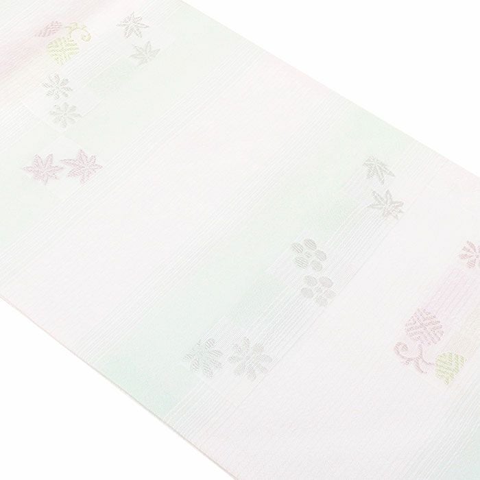 小紋紬色無地御召などのお着物にすぐ使えるお仕立て上がり九寸名古屋帯。春秋冬袷単衣の時期のお着物のお締めいただけます。