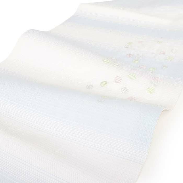 小紋紬色無地御召などのお着物にすぐ使えるお仕立て上がり九寸名古屋帯。春秋冬袷単衣の時期のお着物のお締めいただけます。