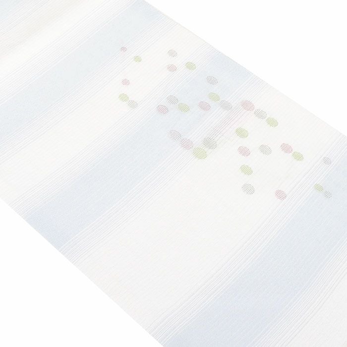 小紋紬色無地御召などのお着物にすぐ使えるお仕立て上がり九寸名古屋帯。春秋冬袷単衣の時期のお着物のお締めいただけます。