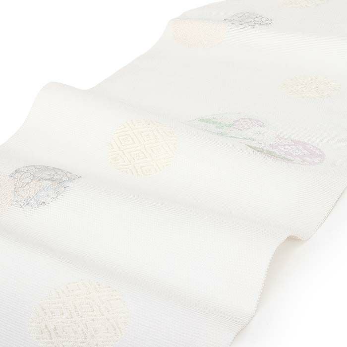 小紋紬色無地御召などのお着物にすぐ使えるお仕立て上がり九寸名古屋帯。春秋冬袷単衣の時期のお着物のお締めいただけます。