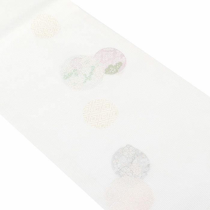 小紋紬色無地御召などのお着物にすぐ使えるお仕立て上がり九寸名古屋帯。春秋冬袷単衣の時期のお着物のお締めいただけます。