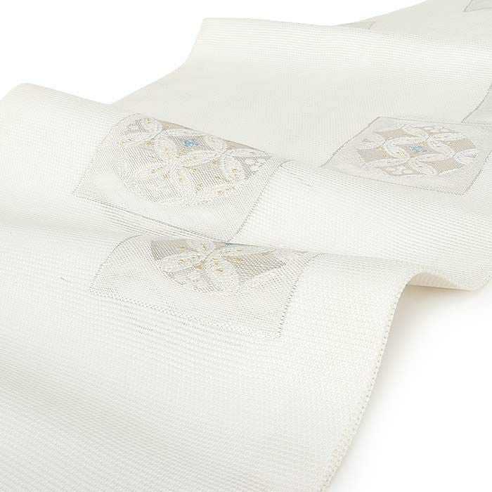 小紋紬色無地御召などのお着物にすぐ使えるお仕立て上がり九寸名古屋帯。春秋冬袷単衣の時期のお着物のお締めいただけます。