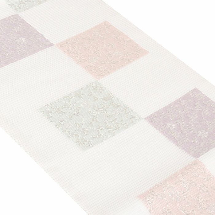 小紋紬色無地御召などのお着物にすぐ使えるお仕立て上がり九寸名古屋帯。春秋冬袷単衣の時期のお着物のお締めいただけます。