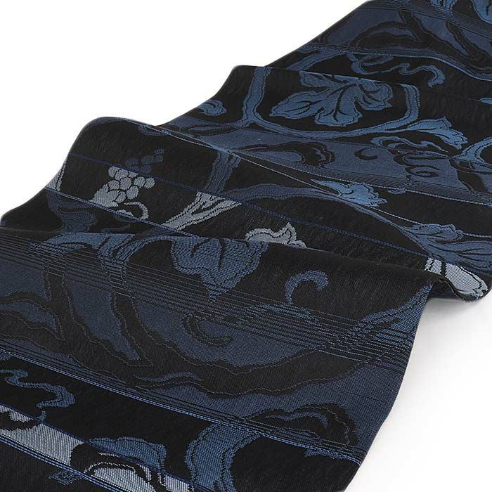 小紋紬色無地御召などのお着物にすぐ使えるお仕立て上がり九寸名古屋帯。春秋冬袷単衣の時期のお着物のお締めいただけます。