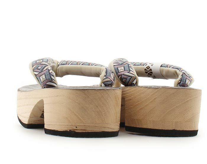 下駄レディース浴衣用ゆかた用焼桐天茶台ブラウンアッシュブルーアッシュパープルMサイズ桐下駄博多織会津桐幾何学彩小径IROKOMICHI鼻緒太め高級桐下駄日本製女性女性用げた軽い博多織鼻緒焦げ茶灰青灰紫おしゃれモダン残暑fs