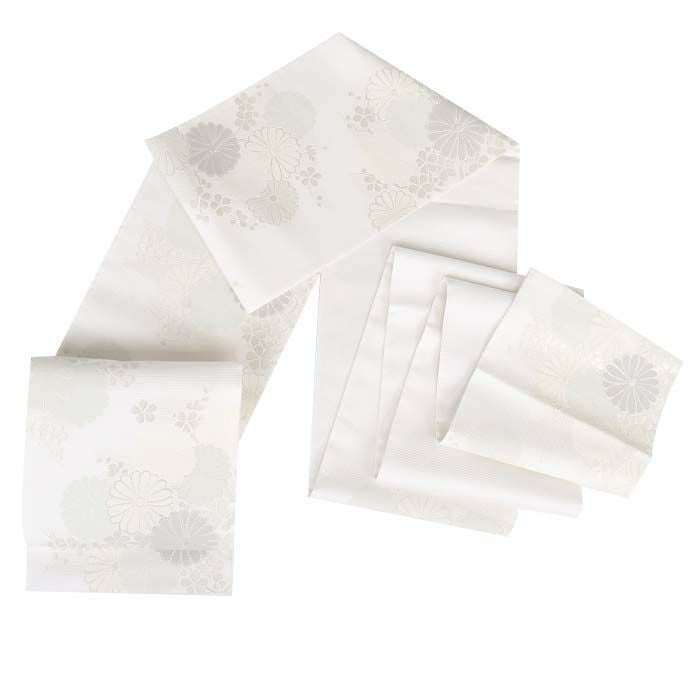 結婚式の黒留袖色留袖や訪問着に合わせたい仕立て上がり袋帯。入学式やお宮参り七五三参り等お子様の行事の礼装にも最適。フォーマルな着物を上品に装う袋帯。