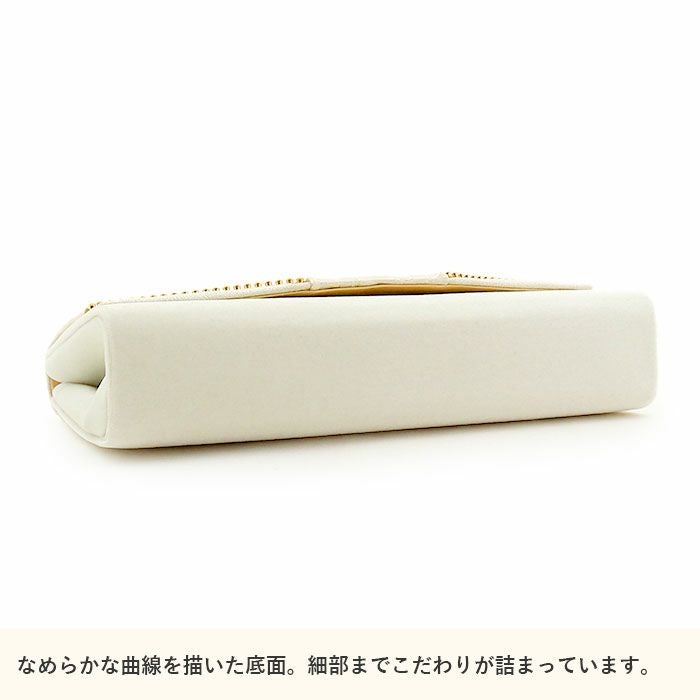 留袖用草履バッグセット 訪問着用 草履バッグ 世美庵 Mサイズ 白 銀