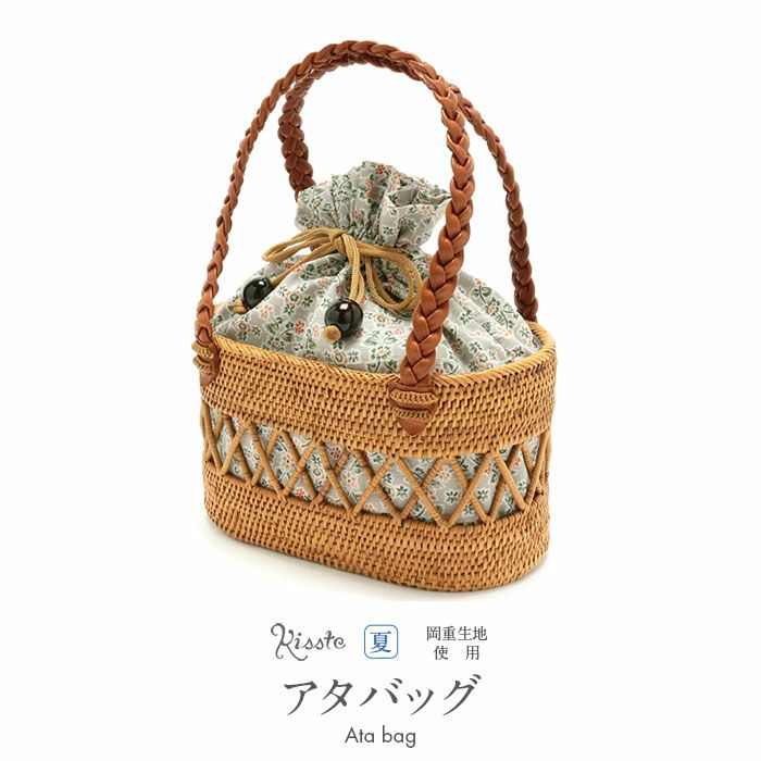 岡重 アタバッグ 岡重 アタバッグ 小 壺型 小花 - からん::アンティーク着物