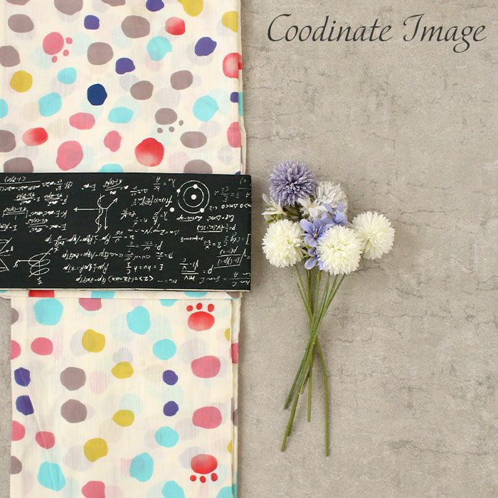 浴衣 単品 《tsumori chisato ツモリチサト》 白地にピンク・水色