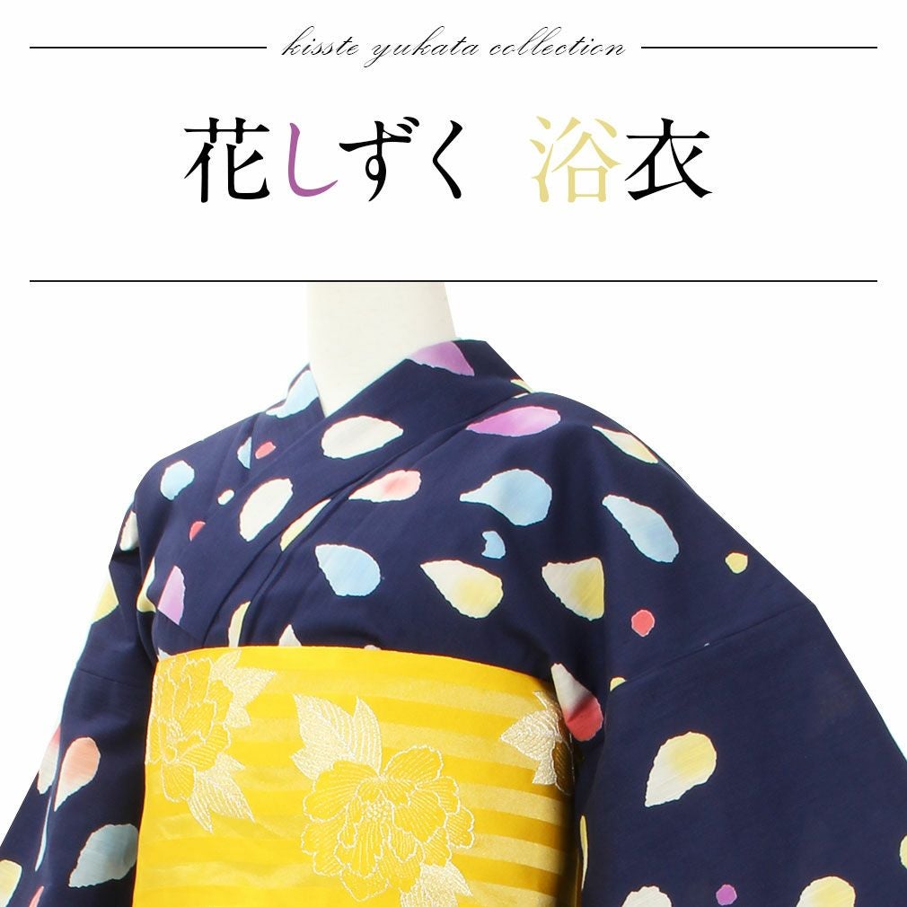 浴衣 単品 《tsumori chisato》お仕立て上がり浴衣 ＜ネイビー／雫