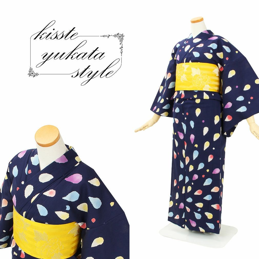 浴衣 単品 《tsumori chisato》お仕立て上がり浴衣 ＜ネイビー／雫
