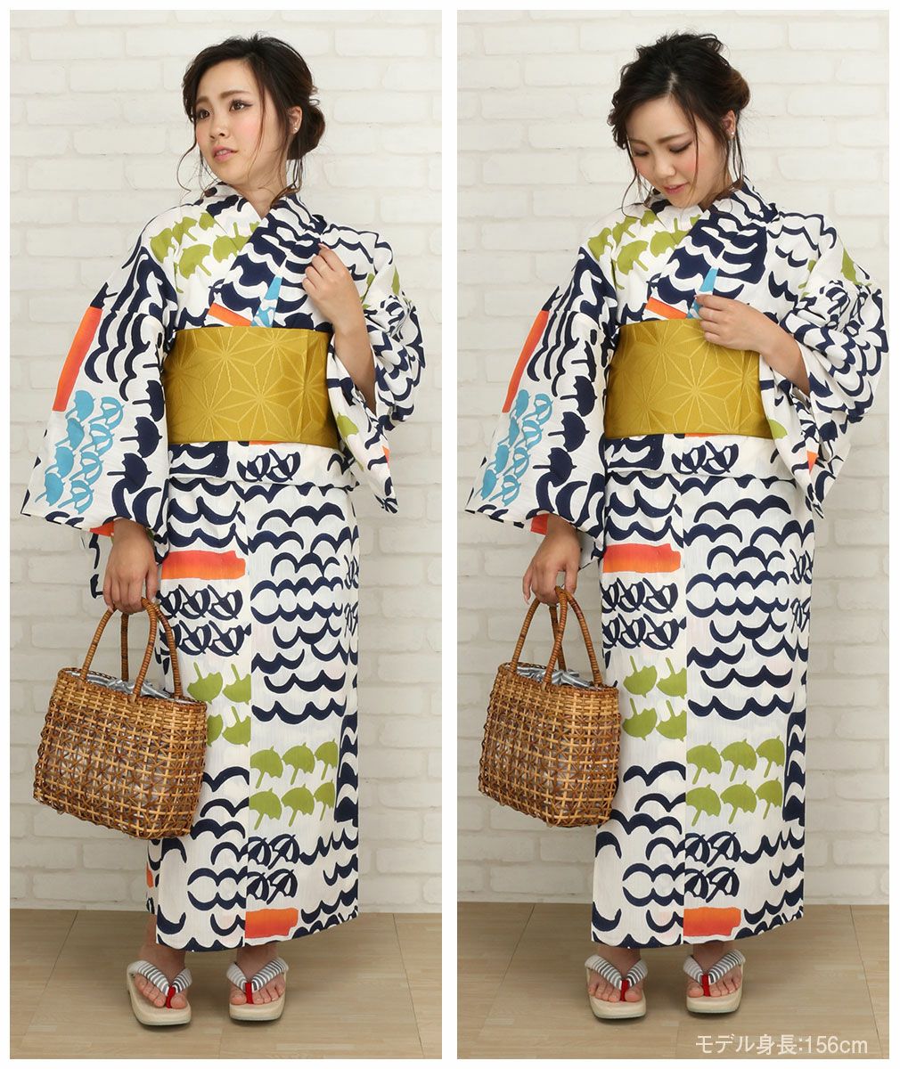 浴衣 単品 《tsumori chisato》お仕立て上がり浴衣 ＜白・紺／マリン柄