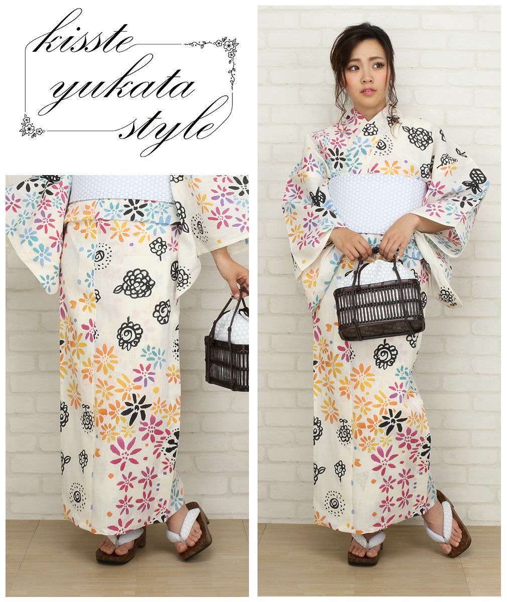 浴衣 単品 《tsumori chisato》お仕立て上がり浴衣 ＜白 クリーム