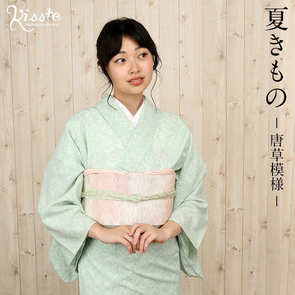 WAKKA 夏限定商品　浴衣　単衣　セオα 夏着物　一度着用 浴衣 着物 洗える 単衣 セオアルファ 夏着物 裄丈68 薄物 セオα 日本製