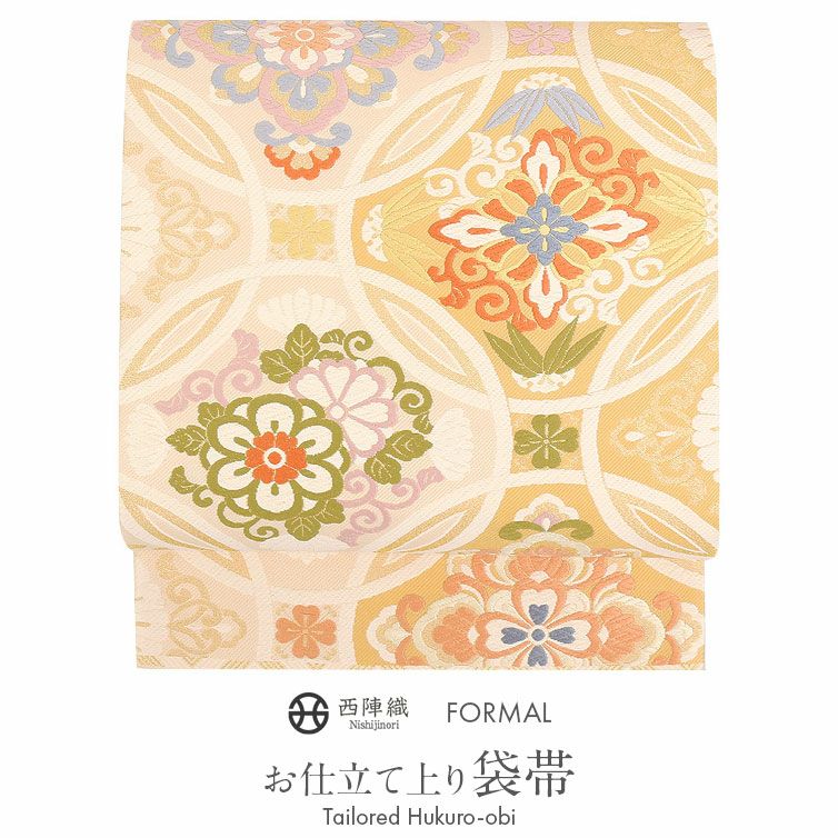 留め袖と袋帯 結婚式、50代の母親の黒留袖にふさわしい桝屋高尾の「ねん金綴錦袋帯