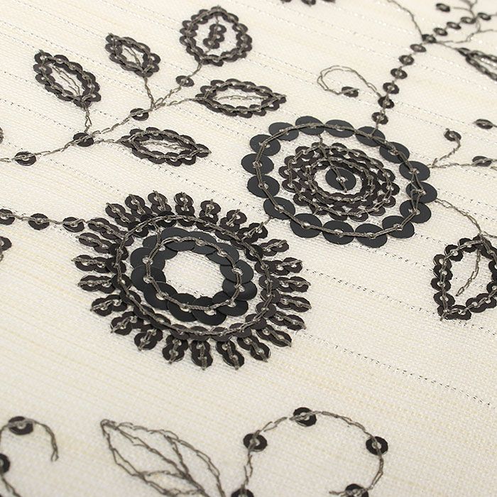 名古屋帯 夏 夏名古屋帯 夏帯 白 蔓花 刺繍 スパンコール Tomogisu