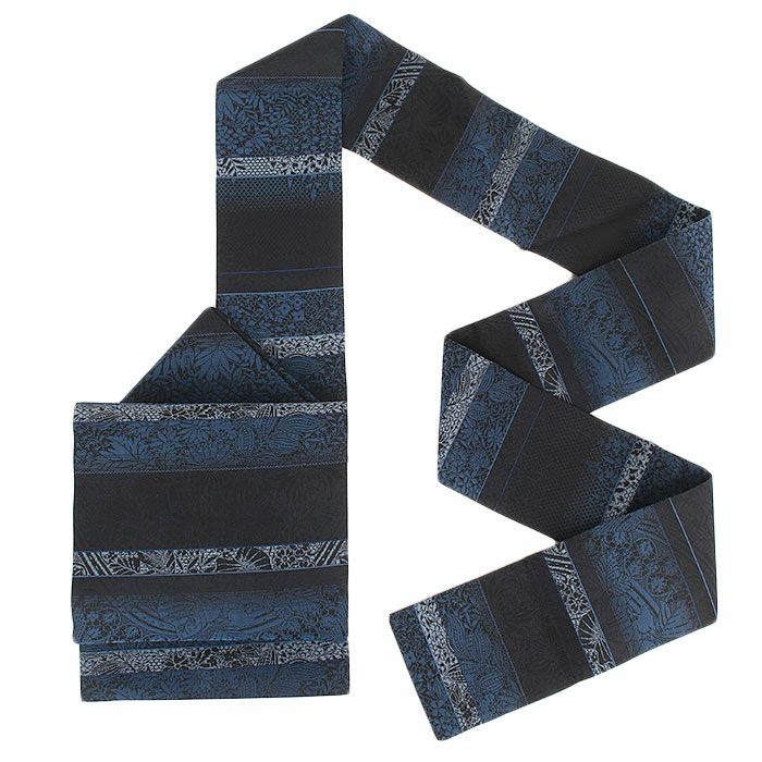 小紋紬色無地御召などのお着物にすぐ使えるお仕立て上がり九寸名古屋帯。春秋冬袷単衣の時期のお着物のお締めいただけます。