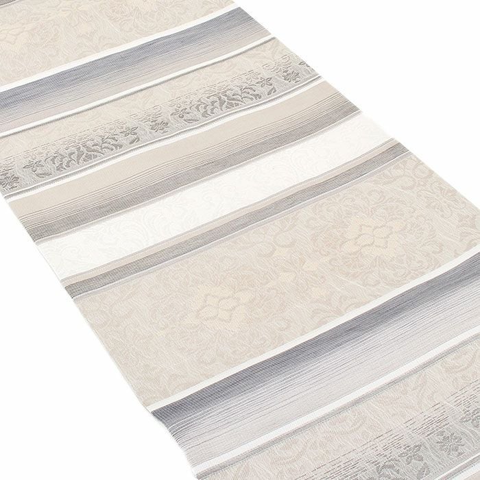 小紋紬色無地御召などのお着物にすぐ使えるお仕立て上がり九寸名古屋帯。春秋冬袷単衣の時期のお着物のお締めいただけます。