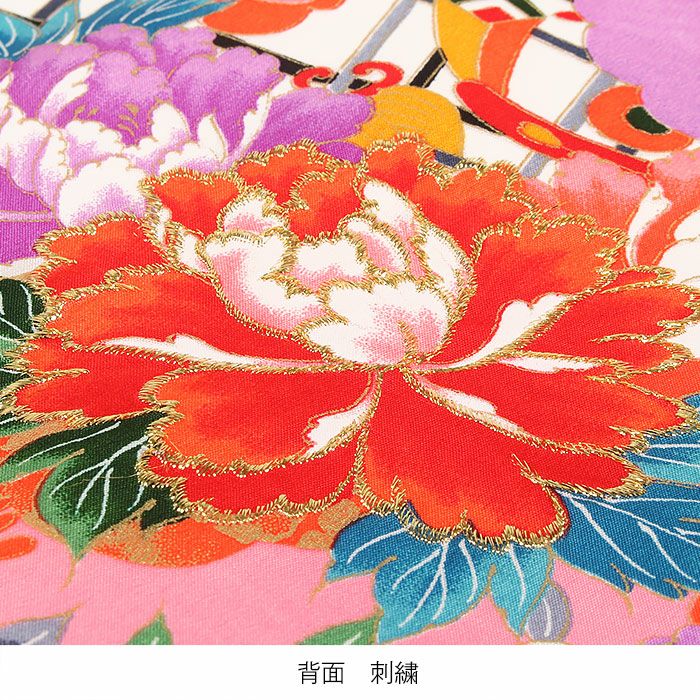 お宮参り 着物 女の子 産着 祝い着 赤 桃 鳳凰 牡丹 雪輪 蝶 鞠 几帳