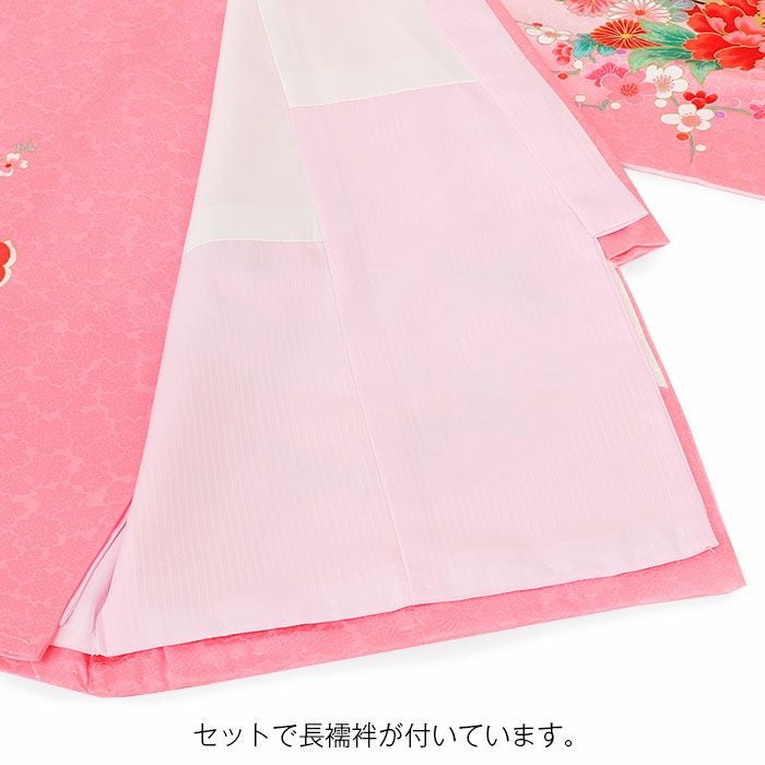 お宮参り 着物 女の子 産着 祝い着 桃 牡丹 鈴 鞠 蝶 桜 梅 菊 吉祥花