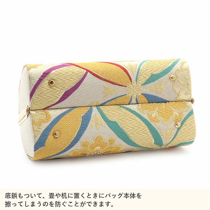 草履バッグセット 正絹 西陣織 帯地 紗織 パールトーン加工 L NO39080 草履バッグセット 正絹 西陣織 帯地 紗織 パールトーン加工 L NO39080