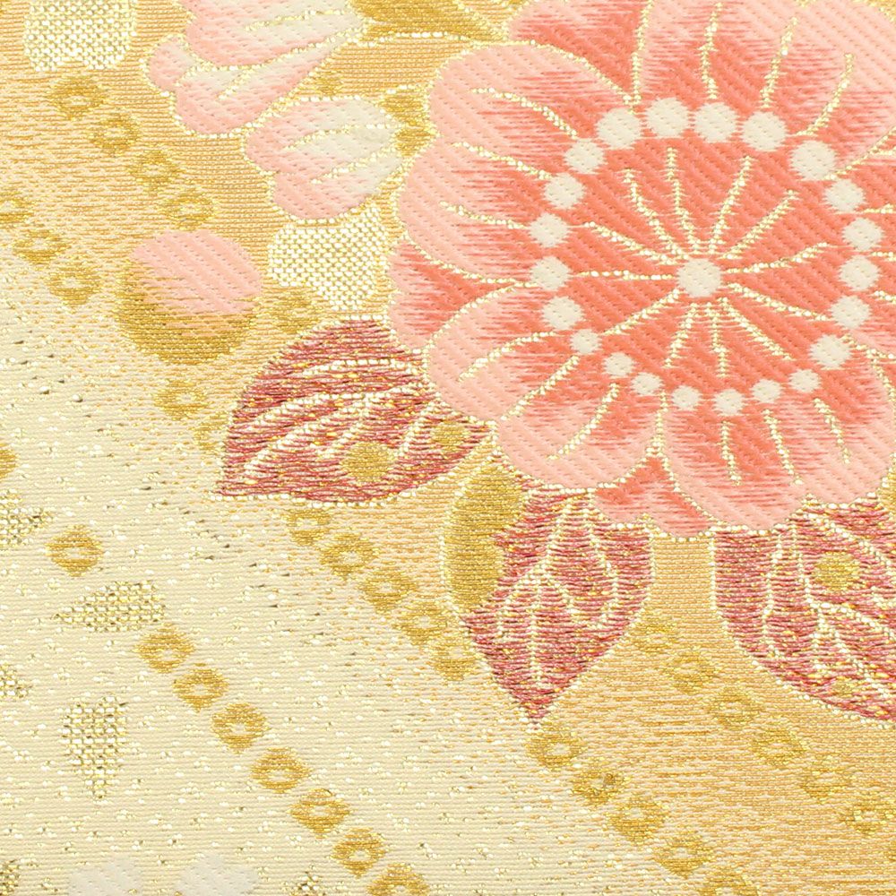草履バッグセット 礼装用 ＜世美庵＞ Lサイズ 正絹袋帯地 ＜ゴールド