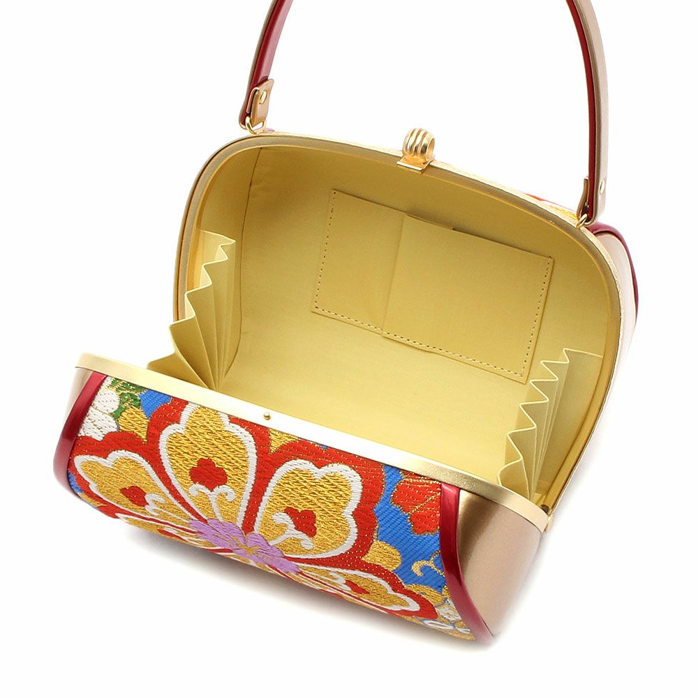 草履バッグセット 成人式 振袖用 Sサイズ ＜ブルー／華紋に菱＞