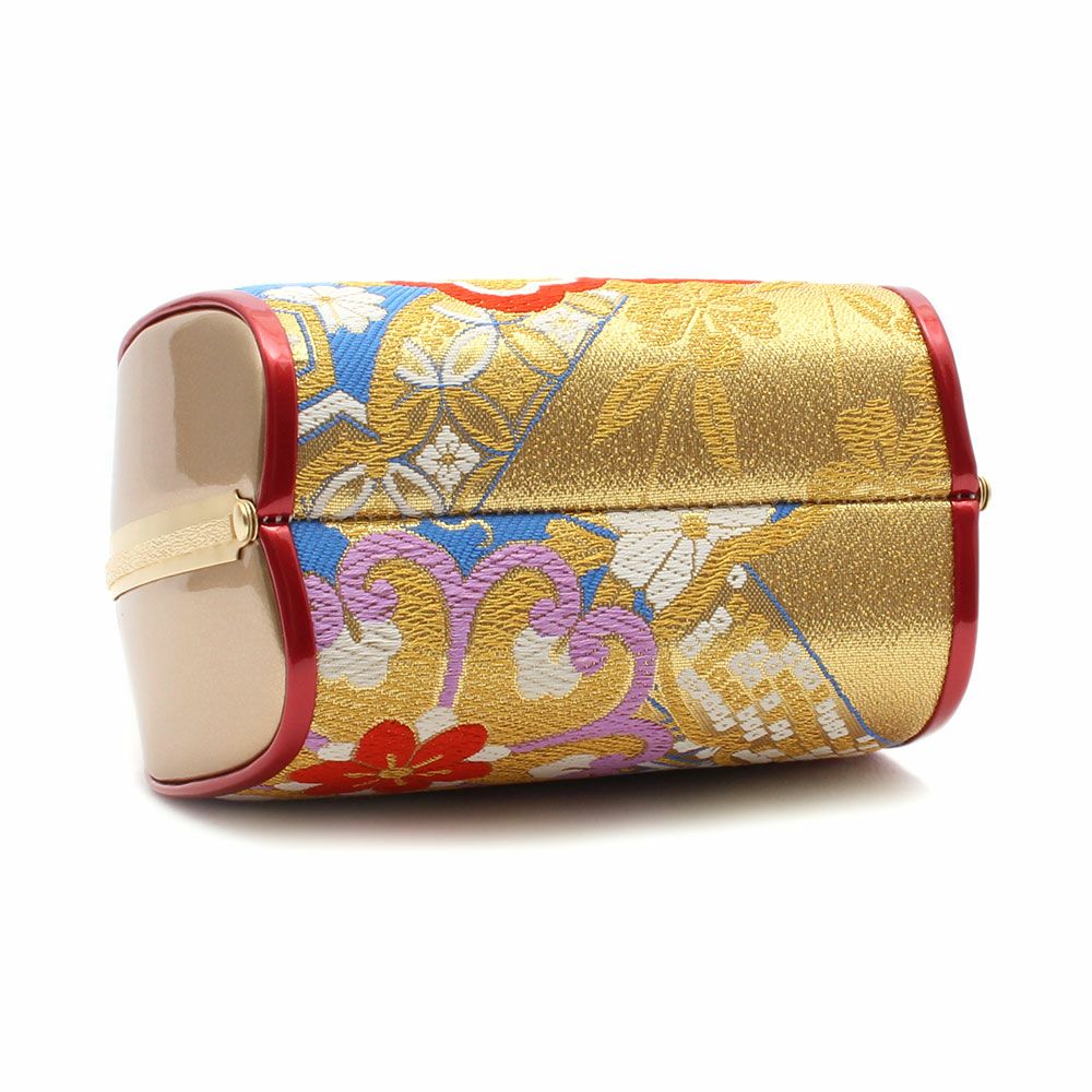 草履バッグセット 成人式 振袖用 Sサイズ ＜ブルー／華紋に菱＞