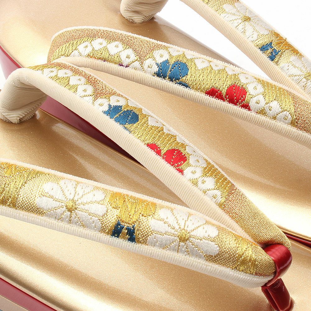 草履バッグセット 成人式 振袖用 Sサイズ ＜ブルー／華紋に菱＞