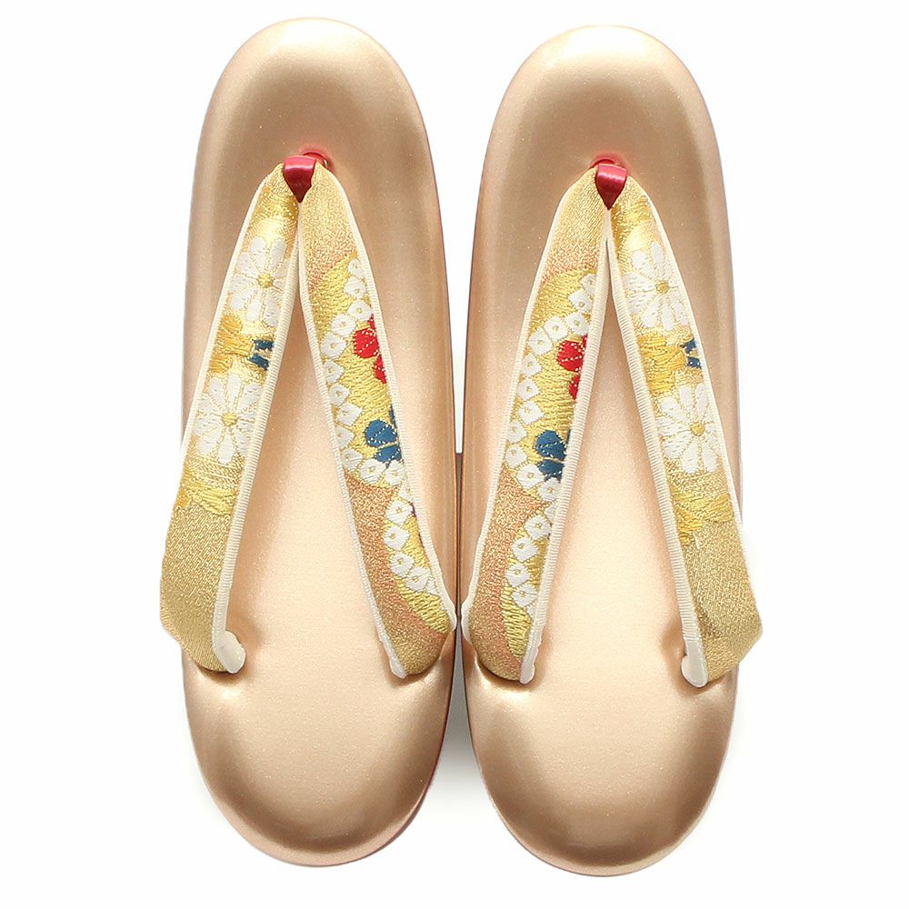 草履バッグセット 成人式 振袖用 Sサイズ ＜ブルー／華紋に菱＞