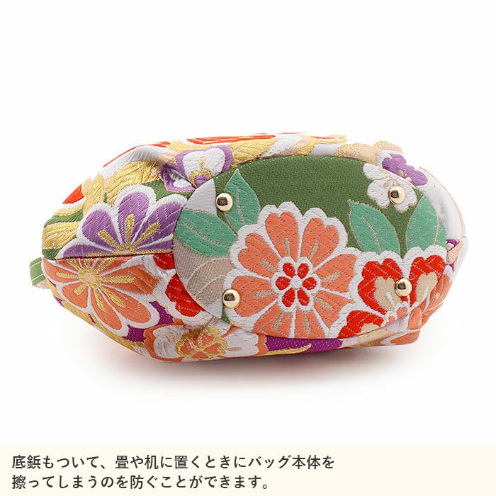 草履バッグセット 成人式 振袖用 成人用 世美庵 Lサイズ 白 橙 紫