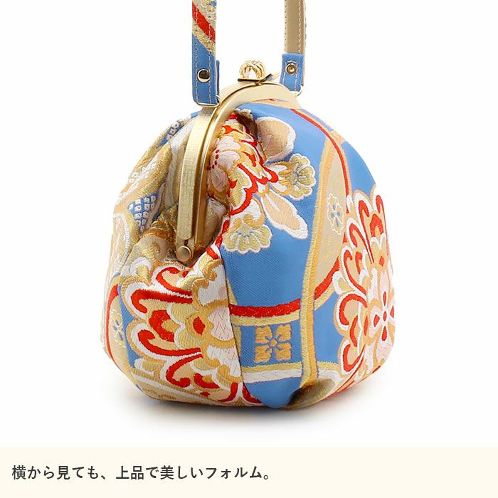 草履バッグセット フォーマル 振袖 帯地 ゴールド 青 フリーサイズ u33-2 振袖用 草履バッグセット 成人式 フリーサイズ シャンパンゴールド台