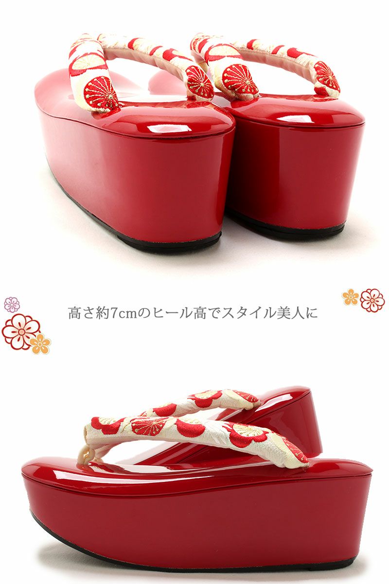 おこぼ　ぽっくり　緋色　おはりばこ　草履　成人式　振袖　定価２５，９２０円 743012840.jpg?1569500385