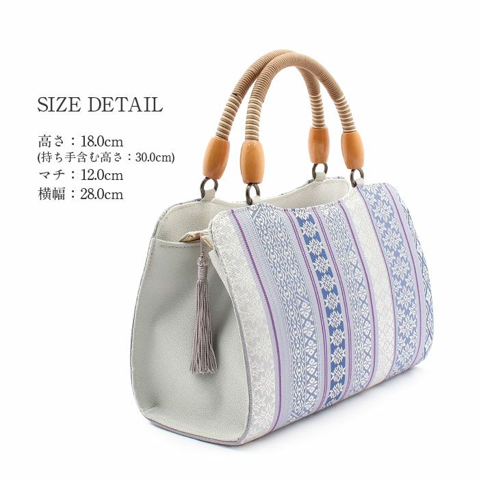 お洒落バッグ普段用華三彩博多織博多絹献上柄日本製おしゃれ伝統工芸品小紋カジュアル用小紋紬色無地御召博多織バッグバックきものばっぐ鞄大きめ大人上品レディースfs