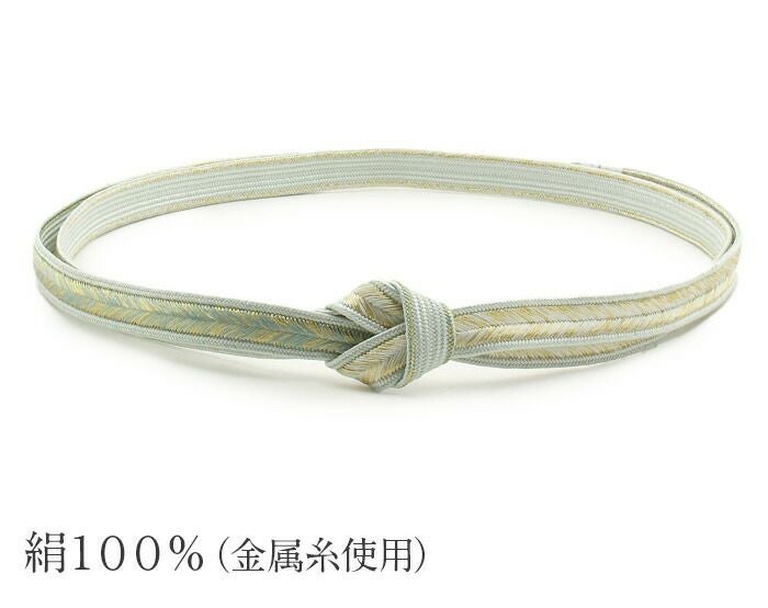帯締め 礼装用 訪問着用 緑 薄紫 橙 桃 金 5色展開 金糸