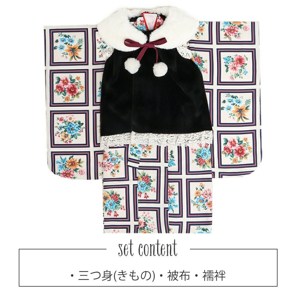 ☆2484✨七五三に❣️✨艶やか✨被布コート　日本製 新品　単品 七五三 被布コート 】 華紋(FREE ホワイト): ふりふ ｜ミマツグループ