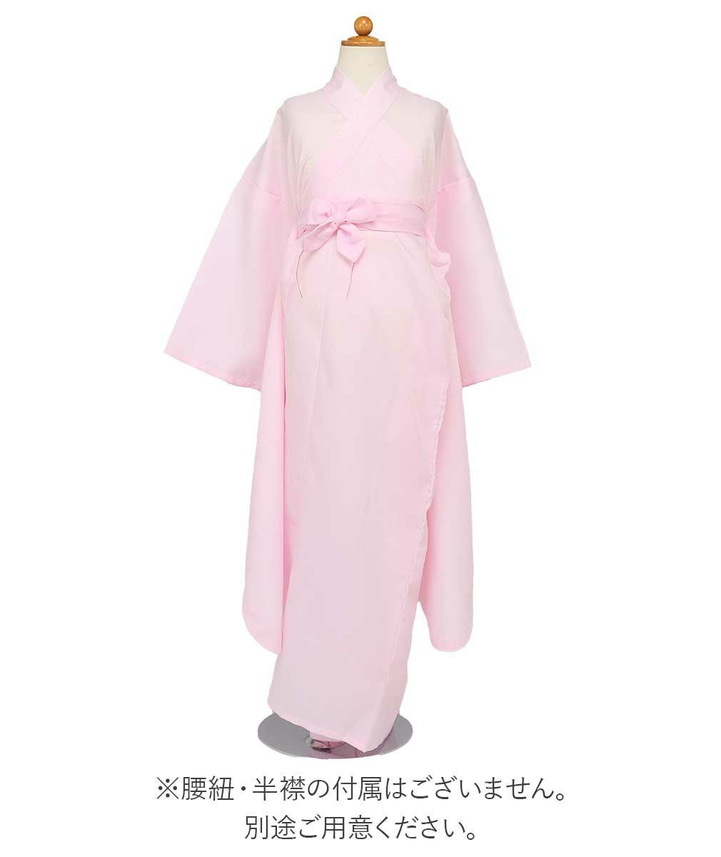 七五三》 四つ身着物3点セット 着物+長襦袢+重ね衿 ＜ピンク／橘 菱