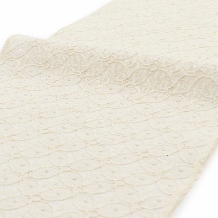 半襟半衿普段用全4色グレーブラックベージュオフホワイトレース七宝綿ナイロンポリエステル日本製春夏秋冬メール便対応可カジュアル小紋紬色無地御召茶道華道お稽古和装通販購入シアー透け感お洒落かわいいモダン繊細