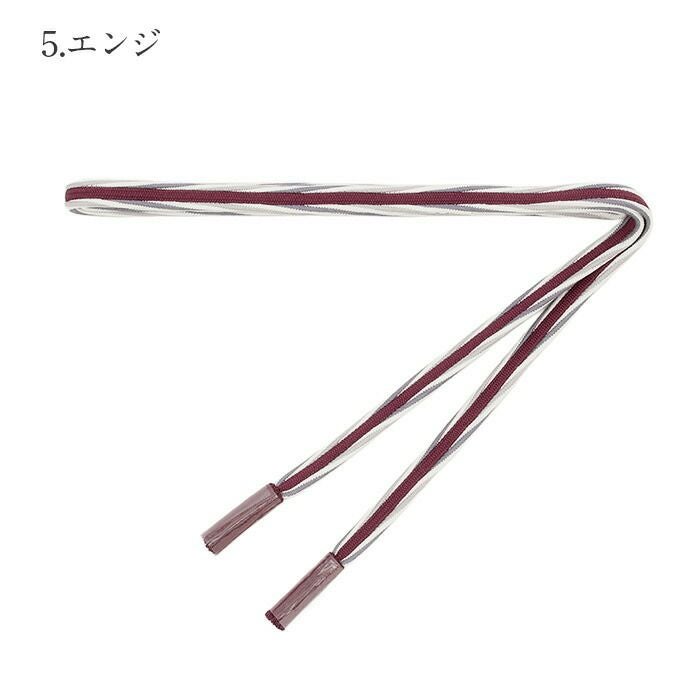 帯締め 普段用 全6色 桃 薄緑 水色 紺 エンジ 茶 正絹 日本製 メール便