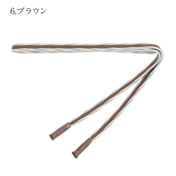 帯締め準礼装普段用全6色桃薄緑水色紺エンジ茶正絹日本製メール便対応可セミフォーマルカジュアルお洒落着物色無地江戸小紋紬御召街着デニム着物木綿着物茶道華道お稽古和装通販購入リバーシブル多色づかいくすみカラー両面大人カラー
