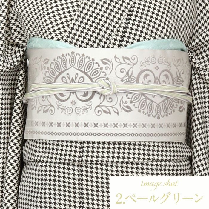 帯締め 普段用 全6色 桃 薄緑 水色 紺 エンジ 茶 正絹 日本製 メール便
