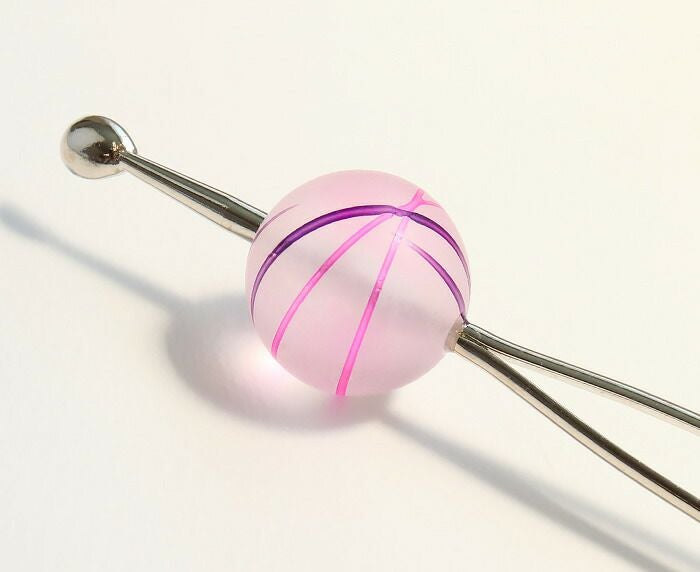 かんざし簪二本挿しブルーピンクイエロー夏用夏浴衣ゆかた単衣薄物夏着物日本製メール便対応可普段用カジュアル用小紋紬色無地和装通販購入ヘアアクセサリー変り玉擦りガラス風アクリル樹脂半透明涼やか夏祭り水風船ヨーヨー残暑